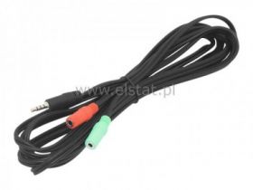 Jack 3,5 WT 4-polowy na 2xGN Jack 3,5 kabel 3,5m