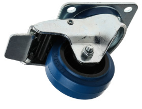 Koło samonastawne średnica kabla 80mm Płyta RS PRO 150kg wysokość całkowita 108mm