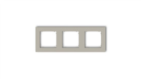 Mini Ramka Uniwersalna Potrójna Kwadratowa Z Tworzywa Taupe 60Mr-3