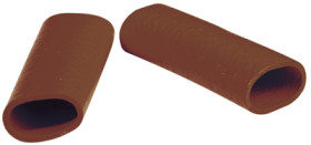 Protection and insulating grommet, inside Ø 10 mm, L 35 mm, brown, PCR, -30 to 90 °C, 02010007006