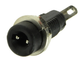 Gniazdo bananowe 2mm 24.102.2;24mm; czarne; niklowane;6A;60V;RoHS