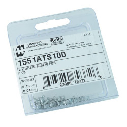 1551ATS100 Hammond 1551 Series PC Board Mounting Screws 100pk