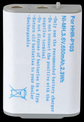 Cordless phone battery, NiMH, 3,6 V, 650 mAh