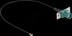90732 HF cable, FAKRA E plug > MHF I plug, 20cm