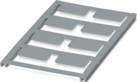 PA device marker, (L x W) 12.1 x 26.9 mm, silver, sheet with 8 pcs, 0825471