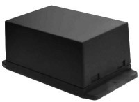 NUP10570500B Obudowa; uniwersalna ABS; 105x70,6x50,5mm, czarna, zatrzaskowa, kołnierz montażowy