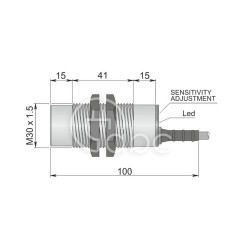 Czujnik pojemnościowy SC30SP-CE25 PNP NO+NC AD3 LC5 (ATEX), YC3000059