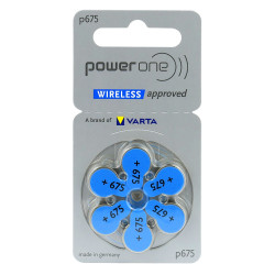 30 x baterie do aparatów słuchowych Power One Varta 675
