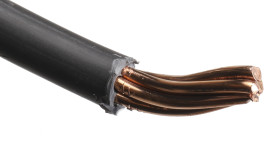 Przewód montażowy 35 mm² Czarny RS PRO LSNH EI5 450 V DC, 750 V AC dł. 50m 7/2,52 mm 90°C BS EN 50525-3-41:2011