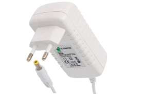 POSB12250A-WH zasilacz adapter biały 30W 12V/2.5A CEE7/16 wtyk 2.1/5.5(+)