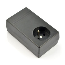 Obudowa na zasilacz plastikowa Kradex Z31 - 120x70x44mm czarna z gniazdem