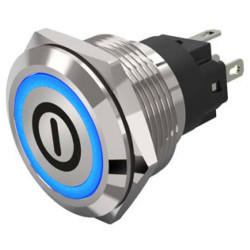 EAO 82-6151.1124.B001 EAO Series82 82-6151.1124 B001 IllumButton Blue24Vonoff