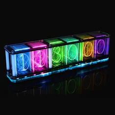 HU-071 Zrób to sam RGB LED Zegar Zestaw Cyfrowy Alarm Wielokolorowy Wyświetlacz Dotykowe Sterowanie Muzyczny Spektrum Czasomierz