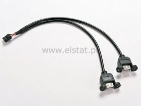 USB-A GN 2 x A podwójne do obud.+ kabel 50cm T2