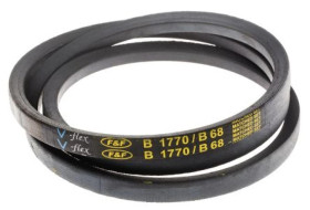 Pas napędowy, profil B, materiał: PET, guma, 17mm x 11mm x 1.72m, RS PRO