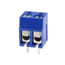 Złącze śrubowe 2 pola, raster 5, h=12.5mm