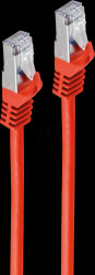BS75511-0.25R patch cable, Cat.7 raw cable, PIMF, LSZH, red, 0,25 m