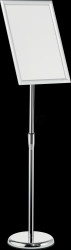 479923 Info floor stand, A3, with folding frame, silver