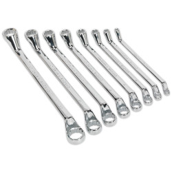 Siegen S0405 Offset Double End Ring Spanner Set 8pc Metric