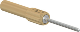 Counting test adapter, connecting pin 2 mm to 4 mm socket, brown, CAT II, 66.9076-27