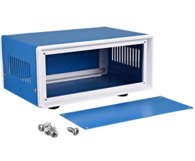 OBUDOWA METAL 170x130x75mm NIEBIESKA.