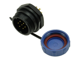 Wtyk; SP1712/P7-C; 7 torów; proste; lutowany; 0,75mm2; SP17; na panel; 17mm; IP68; 5A; 400V; Weipu; RoHS