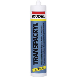 Soudal ACRYRUB 9200 Acrylic Sealant Transparent 310ml Plasto-elastic