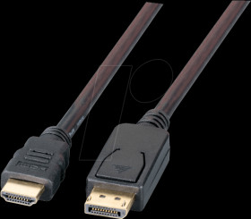 K5561HQSW.3 DP to HDMI A plug, 4K@60Hz, 3 m, black