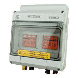 Rozdzielnica fotowoltaiczna solarna PV DC 1000V T1 T2 40kA 2-stringowa MC4 IP65 Doktorvolt DV-4593-FOT