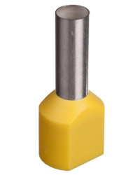Końcówka tulejkowa izolowana TID 2x6mm2/14mm żółta cynowana TID2x6L14 /100szt./