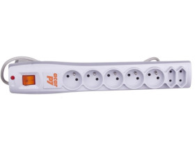 Przedłużacz przeciwprzepięciowy 7-gniazd ACAR P7 3m szary