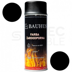 Farba żaroodporna wysokotemperaturowa w sprayu czarna 400ml BAUHUS
