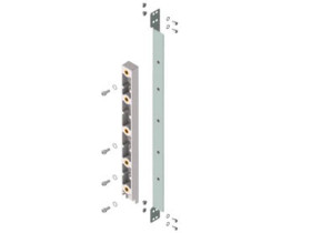 Wspornik z izolatorem POP 100/185 3-bieg. do szyn prądowych o rozstawie 100/185 mm montowany w poziomie na wspornikach WP-T LG-T