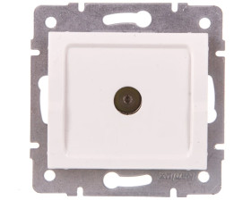 LOGI Gniazdo antenowe typu F przelotowe Biały 25097