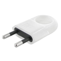 Wtyczka elektryczna przedłużacza płaska z uchwytem biała 3A / 230V