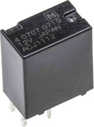 Przekaźnik motoryzacyjny, SPDT, 12V dc, 640mW, montaż PCB, Panasonic