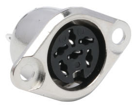 Gniazdo Din 6 -pinowe Żeński Montaż w obudowie 100 V AC