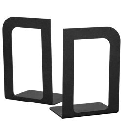 Komplet 2 metalowych asymetrycznych podpórek do książek