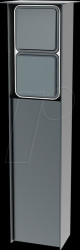 Stainless steel pillar B 4.2, 1 switch, 1 outlets
