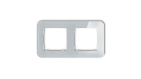 Icon Ramka Uniwersalna Podwójna Zaokrąglona - Efekt Szkła (Ramka: Szara Spód:...