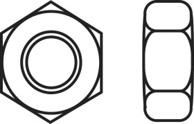 Nakrętki sześciokątne Toolcraft, M2, mosiądz, DIN934