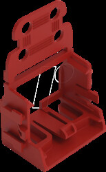 221-509/000-005 Mounting carrier with strain relief, 10-conductor, red