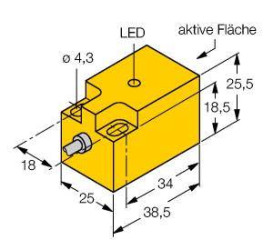 Turck Czujnik indukcyjny nie podtynkowy PNP, Zamykający NI10-Q25-AP6X