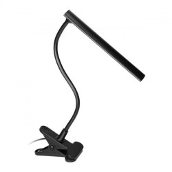 TERI II LED, lampka biurkowa z klipsem, 5W, 260lm, 4000K, czarna,DL-22/B