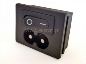 Gniazdo ( ósemka ) zasil. na panel + wyłącznik