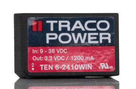 Przetwornica DC-DC, 6W, Uwe 9 → 36 V DC, Uwy 3.3V dc, Iwy 1.2A, TRACOPOWER