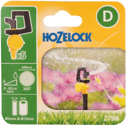Hozelock 100-001-391 2798 Adjustable 360&#xB0; Mini Sprinkler (Pack 5)