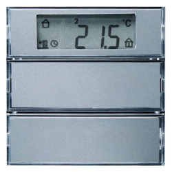 KNX Przycisk 2-krotny z regulatorem temperatury i wyświetlaczem do ramek alu i antracyt B.1/B.3/B.7 Glas 75662785