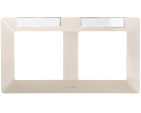 VALENA LIFE Ramka podwójna z etykietą kremowa 754052