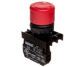 Przycisk dłoniowy bezpieczeństwa, 1NC, grzybek 30 mm, czerwony T0-B200E30